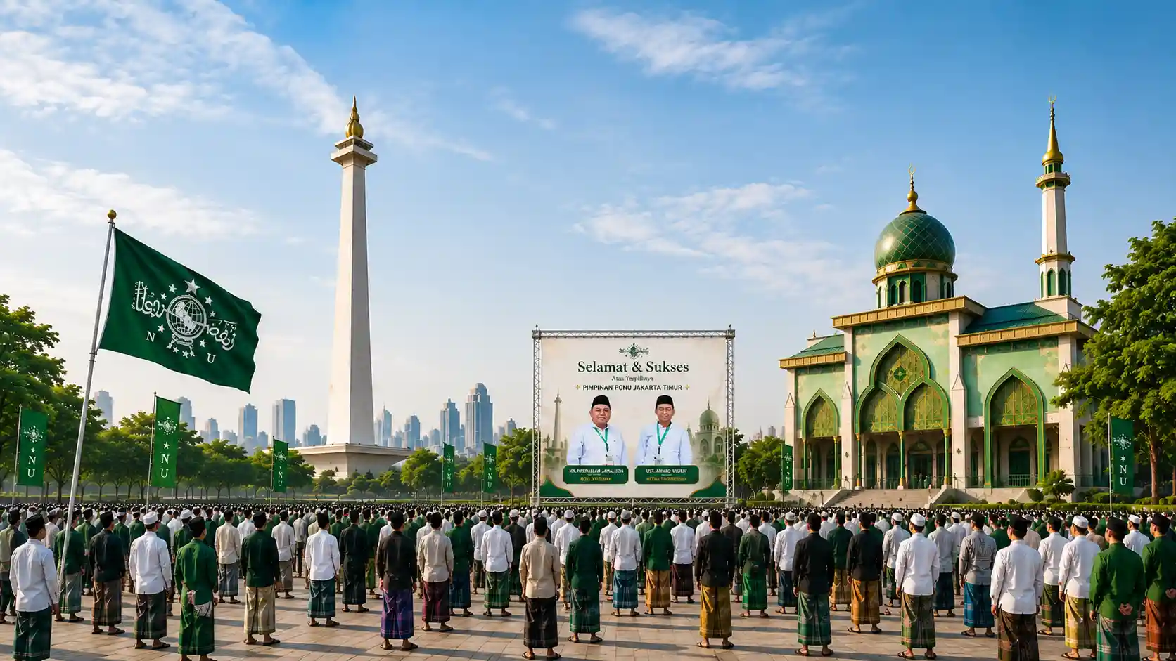 Kebersamaan pengurus dan warga PCNU Pengurus Cabang Kabupaten Nias Utara